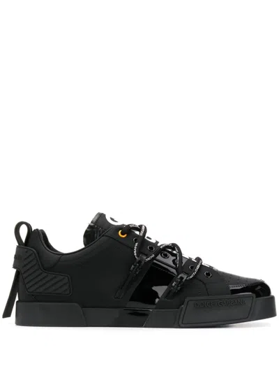 【Dolce Gabbana】LOW-TOP SNEAKERS◆CK2331AD780 DG Original calfskin low-top sneakers with Dolce&Gabbana logo