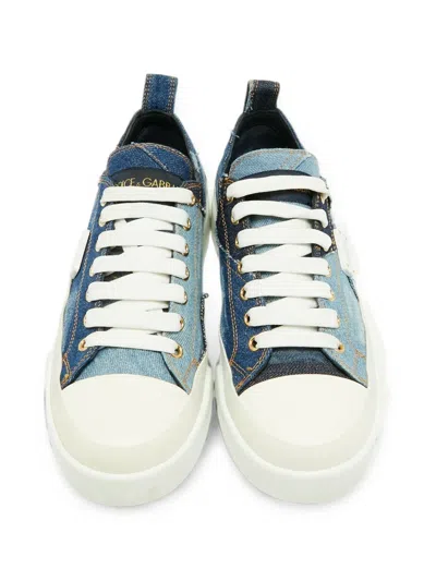 Pre-owned Dolce & Gabbana Portofino Sneakers In Blue