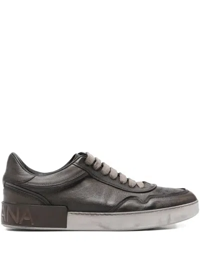 Pre-owned Dolce & Gabbana Portofino Sneakers In Brown