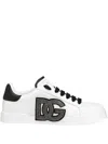 Dolce & Gabbana Calfskin Portofino Light Strobel Sneakers In White