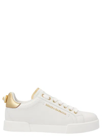 Dolce & Gabbana 'portofino' Sneakers In Gold