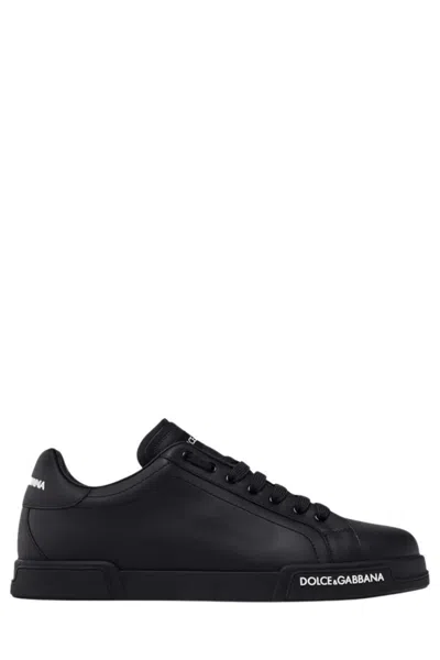 DOLCE & GABBANA DOLCE & GABBANA PORTOFINO SNEAKERS IN BLACK