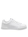 Dolce & Gabbana Portofino Sneakers In Nappa Color White In White
