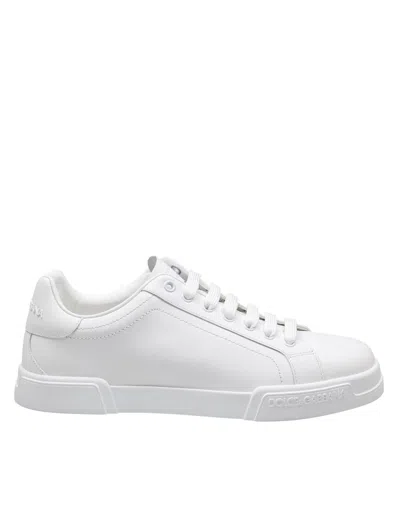 Dolce & Gabbana Portofino Sneakers In Nappa Color White
