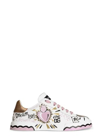 Dolce & Gabbana Portofino Sneakers In Multi