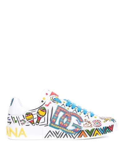 Dolce & Gabbana Portofino Sneakers In Multicolour