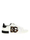 Dolce & Gabbana White Low Top Sneaker With Animal-motif Logo In Leather Woman In White