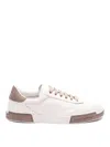 Dolce & Gabbana Portofino Yatch Sneakers In Calfskin Color White And Dove Grey In White