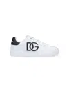 Dolce & Gabbana Dg Logo Patch Leather Sneaker In White