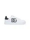 Dolce & Gabbana Dg Logo Patch Leather Sneaker In White