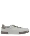 Dolce & Gabbana Portofino Yatch Sneakers In Calfskin Color White And Dove Grey In Red
