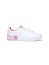 Dolce & Gabbana Portofino Sneakers In Nappa Leather In White