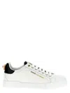 Dolce & Gabbana Dolce&gabbana White And Gold Low Sneakers In White