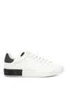 Dolce & Gabbana White Leather Portofino Sneakers In White