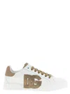 Dolce & Gabbana Portofino Light Strobel Leather Low-top Sneakers In White