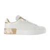 Dolce & Gabbana White Nappa Leather Portofino Sneakers In White