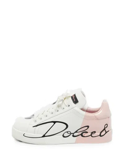 Pre-owned Dolce & Gabbana Portofino Sneakers In White