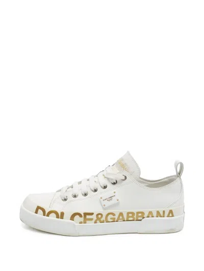 Pre-owned Dolce & Gabbana Portofino Sneakers In White