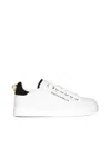 Dolce & Gabbana White Low Top Sneakers With Logo Lettering On The Tongue And Logo Detail On The Heel In Leather Woma In White