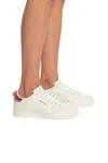 Dolce & Gabbana Calfskin Nappa Portofino Sneakers With Lettering In White