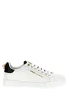Dolce & Gabbana Dolce&gabbana White And Gold Low Sneakers In White/black