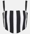Dolce & Gabbana Portofino Striped Corset Top In Multicoloured