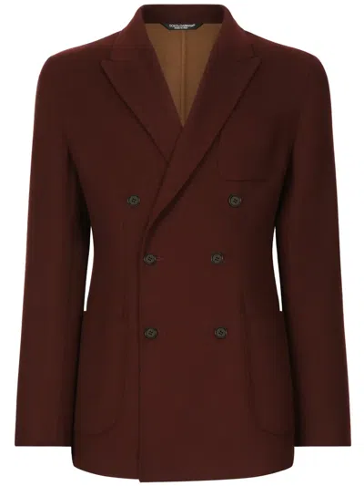 Dolce & Gabbana Portofino Virgin-wool Blazer In Red