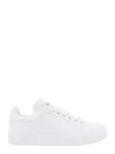 Dolce & Gabbana 'portofino' White Calf Leather Sneakers