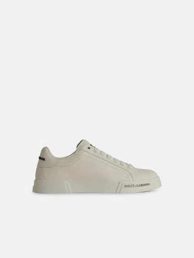 Dolce & Gabbana 'portofino' White Leather Sneakers