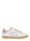 Dolce & Gabbana White Cream Viscose Sneakers In White