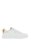 Dolce & Gabbana Portofino White Sneaker With Logo And Metallic Inserts In Leather Woman In White