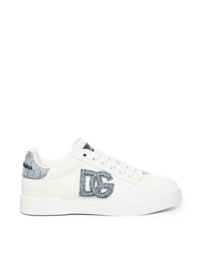 DOLCE & GABBANA DOLCE & GABBANA PORTOFINO WHITE SNEAKERS