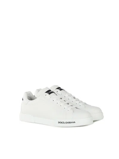 DOLCE & GABBANA DOLCE & GABBANA PORTOFINO WHITE SNEAKERS