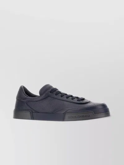 Dolce & Gabbana Portofino Yacht Leather Sneakers In Blue