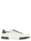Dolce & Gabbana Portofino Yatch Sneakers In Calfskin Color White And Dove Grey In Red