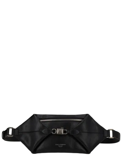 Dolce & Gabbana Black Leather Crossbody Bag