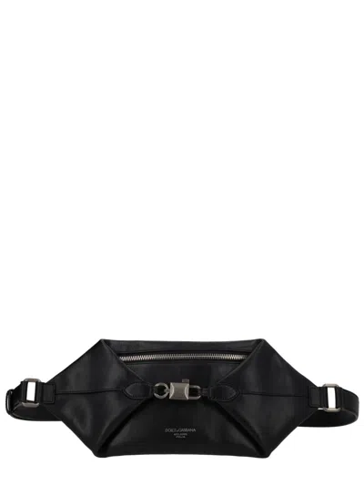 Dolce & Gabbana Black Lock Crossbody Bag