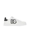 Dolce & Gabbana Dg Logo Patch Leather Sneaker In White