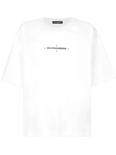 Dolce & Gabbana Marina-print Cotton T-shirt In White