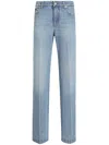 Dolce & Gabbana Straight-leg Blue Jeans With A Distressed Effect In Blue