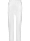 Dolce & Gabbana Pressed-crease Linen Trousers In White