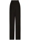 Dolce & Gabbana Grey Flared Trouser In Schwarz