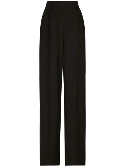 DOLCE & GABBANA PRESSED-CREASE PALAZZO PANTS