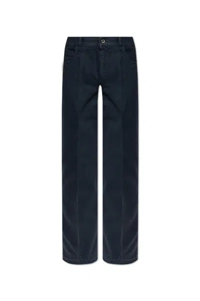 Dolce & Gabbana Pressed-crease Slim-cut Jeans In Black