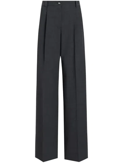 DOLCE & GABBANA PRESSED CREASE STRAIGHT-LEG TROUSERS
