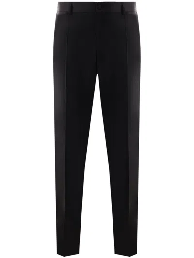 DOLCE & GABBANA PRESSED-CREASE TAILORED-CUT TROUSERS