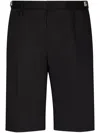 Dolce & Gabbana Stretch Cotton Shorts With Dg Hardware In Black