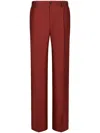 Dolce & Gabbana Pressed-crease Linen Tailored Trousers In Red