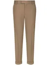 Dolce & Gabbana Pressed-crease Tapered Trousers In Neutrals
