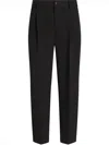 Dolce & Gabbana Dart-detailing Wide-leg Trousers In Black